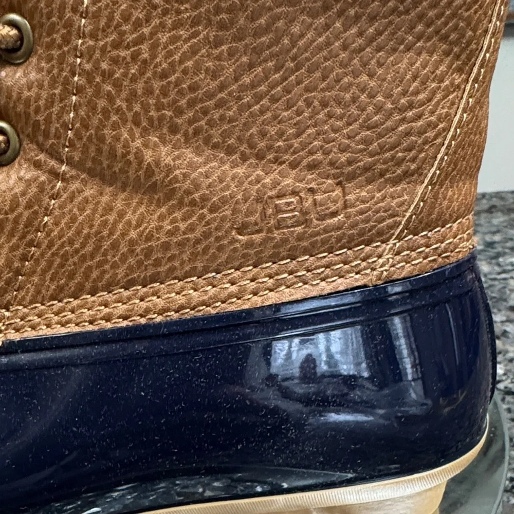 JBU Women's Brown and Navy rain duck Boots NWT 6.5 / 7